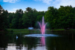 Amherst Fountain - healthy ponds - nighttime display - LED lights