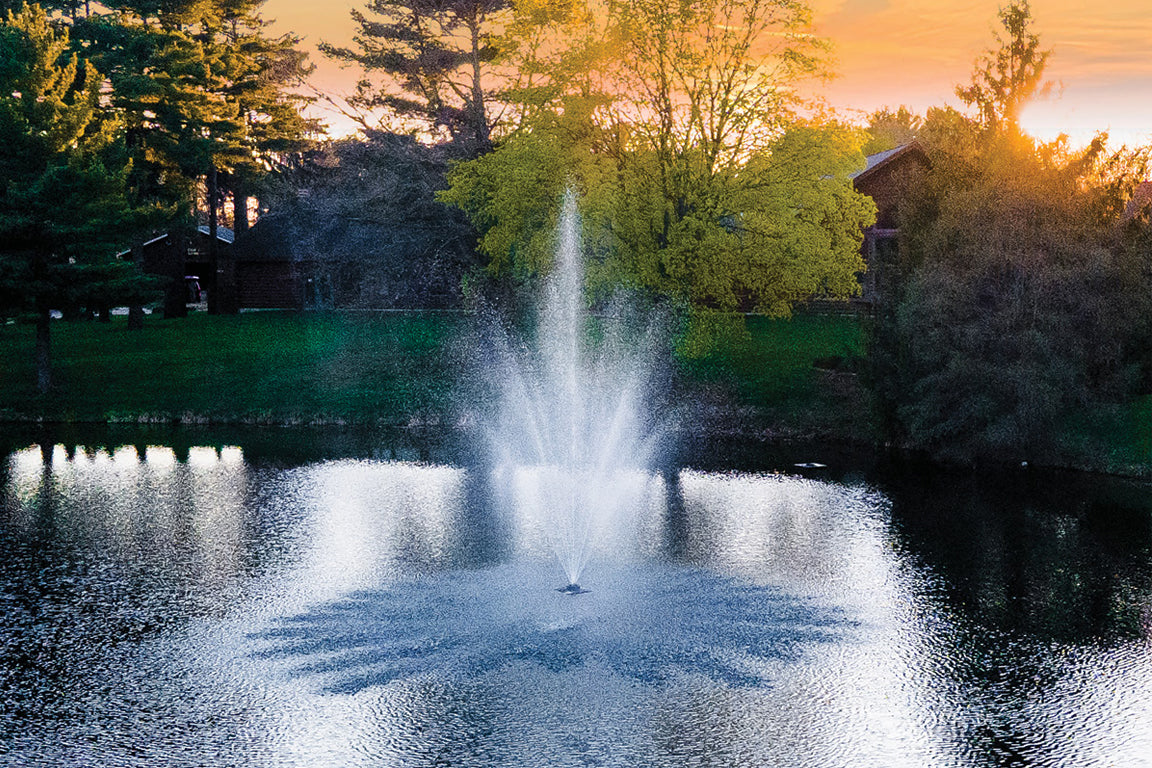 Scott Aerator's Amherst Pond Fountain for medium residential ponds.