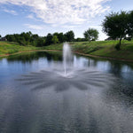 PondSelect Classic Series 1.5 HP Pond Fountain, 5 Spray Patterns – 120V