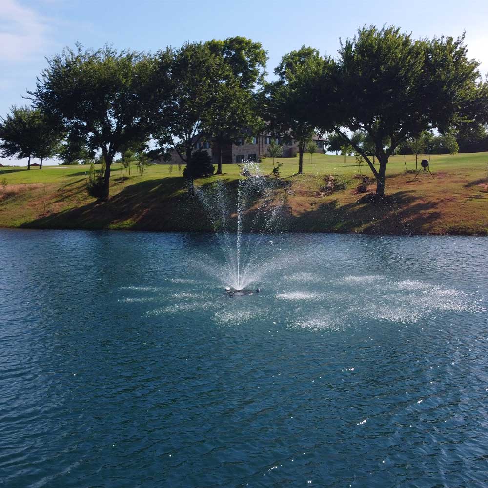 PondSelect Classic Series 3/4 HP Pond Fountain, 5 Spray Patterns – 120V