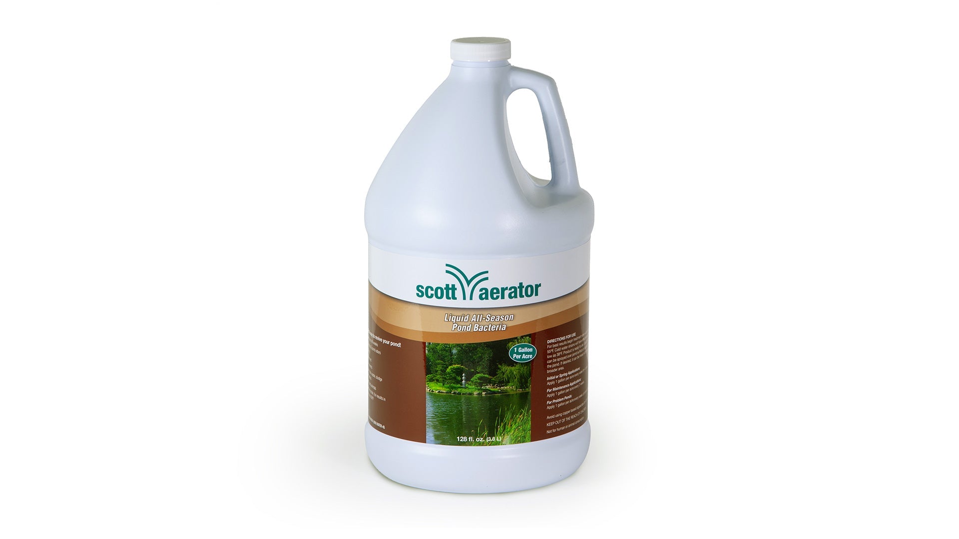Gallon container of Scott Aerator product on a white background