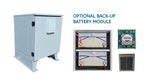 Optional backup battery module with labeled components on a white background