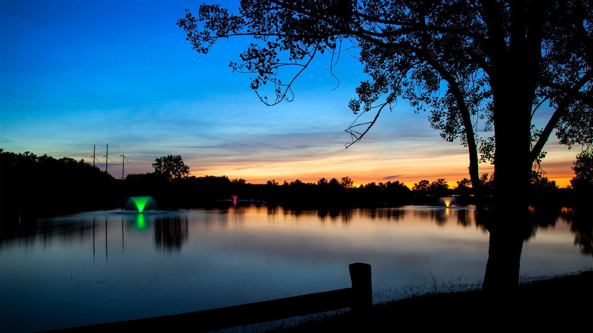 North Star Aerator for Large, Commercial Ponds includes option for LED lights