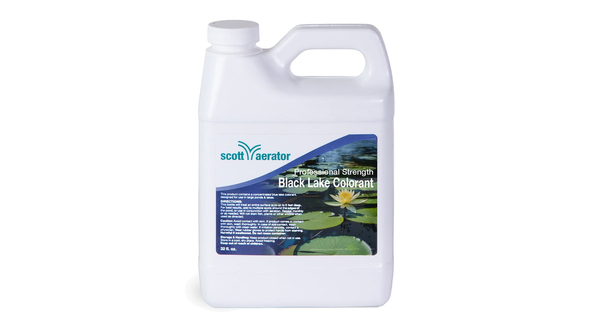 White bottle of Scotts Watergard Black Lake Dechlorant on a white background
