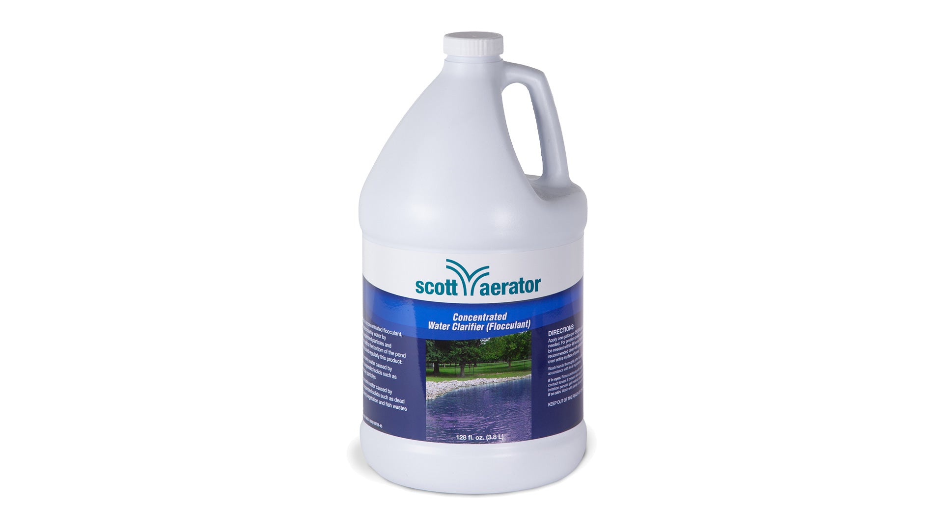 Gallon container of Scott Aerator product on a white background